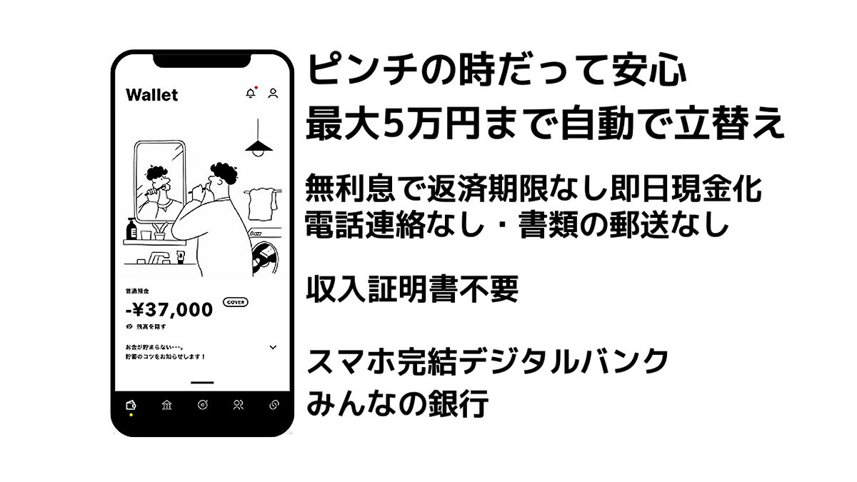 即日融資 5万円・みんなの銀行